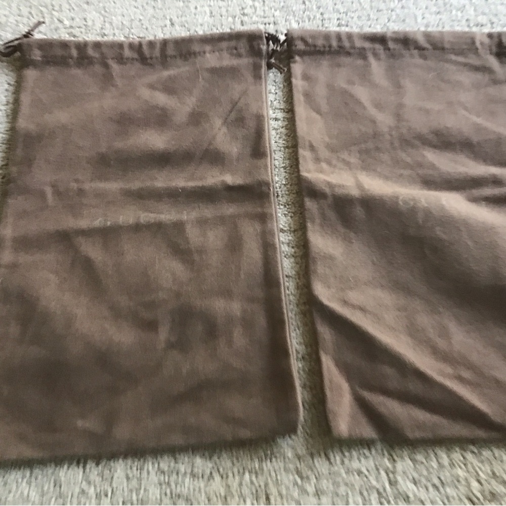 2 Gucci Soft Brown Shoe Dust Bags Authentic 9 x 15